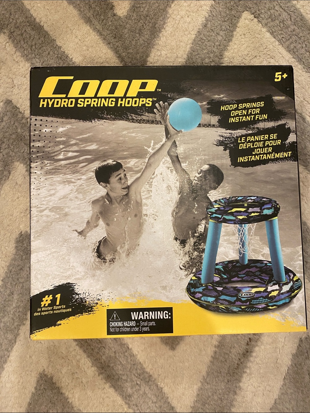 Hydro Spring Hoops Inflatable Pool Basketball - Blue
